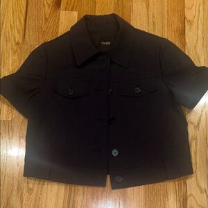 Maje Dark Jacket with Button Details